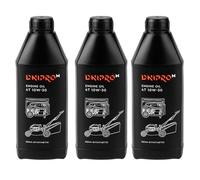 Pack de 3 Aceites de Motor 4T Dnipro-M 10W-30, 3 L, Norma API SJ Total | Formulación semisintética, protección antidesgaste │ Compatible con Honda, Briggs & Stratton y Kohler │ Boca antigoteo