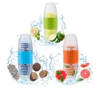 Pack de 3 ambientadores de inodoro, ambientador de inodoro, descalcificación, eliminación de olores, fortalecimiento de aroma, pastillas limpiadoras, enjuagues y limpieza, tipo hilling, compatible con