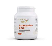 Pack de 3 Astaxantina 6mg 3 x 60 Cápsulas Vita World Farmacia Alemania Carotenoide Antioxidante Haematococcus pluvialis