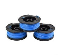 Pack de 3 bobinas de repuesto con hilo para cabezal de recortador Black & Decker BD032, 1,5 mm, 10 m, sin herramientas, montaje para cortacésped CST GH GL LST NST STC Accesorios