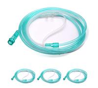Pack de 3 boquillas de oxígeno suaves de alto flujo y mangueras sensibles de 7 pies con conexión estándar | Manguera O2 accesorios para adultos