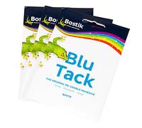 [Pack de 3] Bostik Blu Tack Paquete de adhesivos pegajosos Putty de 48 g., reutilizables., color blanco Each pack is approx 48g