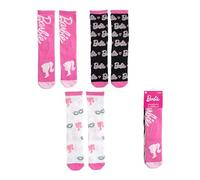 CERDÁ LIFE'S LITTLE MOMENTS Pack de 3 Calcetines infantiles Barbie Talla 35-38 Cómodos y Suaves - Pack Calcetines 3 Piezas Barbie con Estilo Único y Licencia Oficial