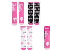 Pack de 3 Calcetines infantiles Barbie Talla 35-38 Cómodos y Suaves - Pack Calcetines 3 Piezas Barbie con Estilo Único y Licencia Oficial
