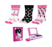 Pack de 3 Calcetines infantiles Barbie Talla 36-43 Cómodos y Suaves - Pack Calcetines 3 Piezas Barbie con Estilo Único y Licencia Oficial