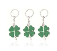 Pack De 3 Coles Trébol De Cuatro Hojas, Llaveros De Acero Inoxidable, Llaveros De Regalo, Llaveros Creativos, Llaveros Decorativos