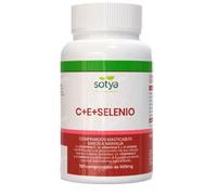 Pack de 3 - Complejo Antioxidante de Vitamina C, E y Selenio de 500 mg (100 Comprimidos) - Sotya Triple Sinergia para el Sistema Inmunitario - Lote de 300 Pastillas