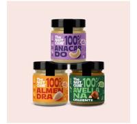 Pack de 3 cremas de frutos secos. Crema avellana crujiente, almendra y anacardo. The Nut Club Cremas 100% fruto seco. Sin azúcares añadidos, veganas y naturales.