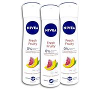 Pack de 3 desodorantes NIVEA Fresh Fruity en spray 3 x 150 ml
