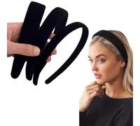 Pack de 3 Diademas Goldsamt para Mujer, Negras, Diadema Sencilla para Niñas, Diadema Ancha, Media y Fina