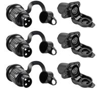 Pack de 3 enchufes colgantes de 3 polos, enchufe colgante de 12 V, enchufe de tres polos para tractor, maquinaria agrícola y de construcción