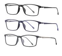 Pack de 3 Gafas de Lectura Luz Anti-azul,Ligero Cómodo Lectores,Moda Gafas de Lectura,Fatiga Anti-ojo,Templos Flexibles,Duerme Mejor,Buena Vision Ligeras Comodas (+1.00)