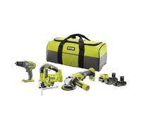 Pack de 3 herramientas, taladro, amoladora y sierra de calar 18V ONE+™ (1x 4.0Ah, 1x 2.0Ah)