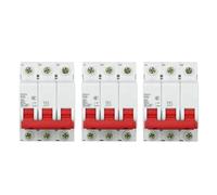 Pack De 3 Interruptores Automáticos Miniatura DZ47, 3 Polos, Tipo C, 230/400 V, 50 Hz, 10 A/16 A/20 A/25 A/32 A/40 A/50 A/60 A, Protección Contra Sobrecargas Y Cortocircuitos.(50A)
