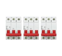 Pack De 3 Interruptores Automáticos Miniatura DZ47, 3 Polos, Tipo C, 230/400 V, 50 Hz, 10 A/16 A/20 A/25 A/32 A/40 A/50 A/60 A, Protección Contra Sobrecargas Y Cortocircuitos.(10A)