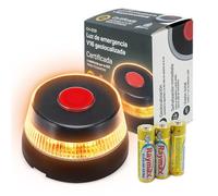 Pack de 3 Luces de Emergencia V16 con geolocalización - Obligatoria a partir de 2026 - Baliza Homologada por la DGT 3.0 - Iluminación 360º a más de 1km - SIM incluida con acceso gratuito hasta 2038