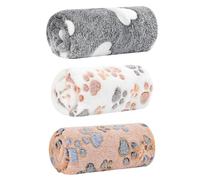 Pack de 3 Mantas Suaves y Cálidas para Mascotas - Franela para Dormir, Pequeñas y Medianas (76 x 53 cm)