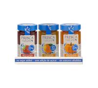 Pack de 3 mermeladas naturales con 0% azúcar de caña: Fresa - Naranja - Calabaza. 250g x 3