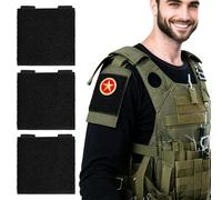 Pack de 3 Paneles MOLLE de Gancho y Bucle Negros 10cm x 10cm | Panel MOLLE de gancho y bucle