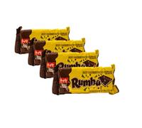Pack de 3 paquetes de galleta RUMBA chocolate. Deliciosa galleta argentina RUMBA de sabor chocolate relleno cremoso de coco de 108 gr.