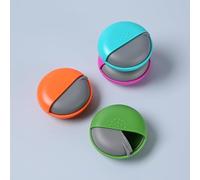 Pack de 3 pastilleros redondos, pequeños, pastilleros, caja para píldoras, portátil, giratorio, pequeño, de plástico, dispensador de pastillas para viajes, para medicamentos y vitaminas, 3 unidades