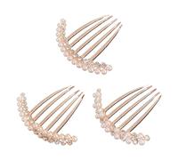 Pack De 3 Peines Para El Cabello Con Perlas, Accesorios Elees Para El Cabello, Accesorios Para El Cabello Con Pedrería, Accesorios Para El Cabello Brillantes, Joyería Para Mujer