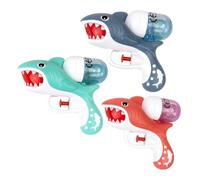 Pack de 3 pistolas de agua tiburón coloridas 13 cm para niños - juguetes de agua para piscina, playa y juegos al aire libre, color aleatorio