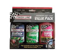 Pack de 3 productos Finish Line de 120 ml para cross country wet + Ecotech + Super Bike Wash