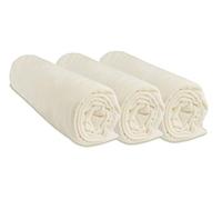 Pack de 3 sábana Bajera de algodón para Cuna 70 x 140 - Natural