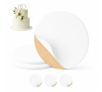 Pack de 3 Tableros de Madera para Tartas - Bases Redondas 20 cm, Grosor 3 mm - Resistentes, Ecológicos y Duraderos