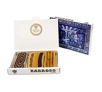 Pack de 3 Turrones de Navidad: Turrón Pan de Cádiz, Turrón de Yema Tostada Laminado y Turrón Rajalmendra de Chocolate. Turrones de Obrador Mazapanes Barroso. 3 Tabletas. Peso Neto 700 gramos.