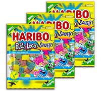 Pack de 3 unidades de pasta Haribo Loco agria vegana 3 x 160 g