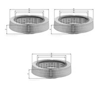 Pack de 3 Unidades MAHLE / KNECHT Filtro de Aire LX 58