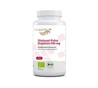 Pack de 3 Vita World Shatavari 500 mg Orgánico Espárragos Indios 3 x 180 Cápsulas Vegano/Vegetariano Made in Germany