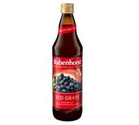 Pack de 3 - Zumo de Uva Roja Ecológico con Hierro Reconstituyente (750 ml) - Rabenhorst Bebida Natural contra el Cansancio y la Anemia - Lote de 2,25 Litros