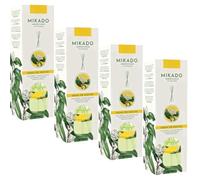 Pack de 4 Ambientadores Mikado 100 ml -Dama De Noche-Aroma floral y envolvente para tu hogar.