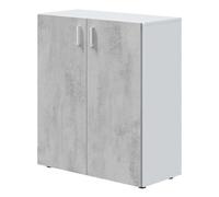 Pack de 4 armarios multiusosen color cemento y blanco despensa cocina