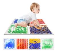 Pack de 4 Baldosas Sensoriales Líquidas 3D - Alfombra de Pisada Texturizada para Entrenamiento Integración Sensorial, Estimulación Táctil y Desarrollo Habilidades Motoras