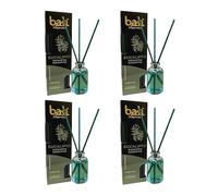 Pack de 4 Bali fragancias Ambientador Mikado EUCALIPTO Difusor con varillas de ratán para tu salón, comedor o cualquier estancia de tu hogar, fragancias seleccionadas, Aromaterapia, Perfumado (30 ml)
