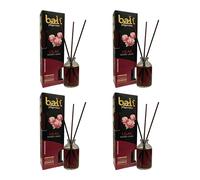 Pack de 4 Bali fragancias Ambientador Mikado LILAS Difusor con varillas de ratán para tu salón, comedor o cualquier estancia de tu hogar, fragancias seleccionadas, Aromaterapia, Perfumado (30 ml)