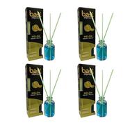 Pack de 4 Bali fragancias Ambientador Mikado MELÓN Difusor con varillas de ratán para tu salón, comedor o cualquier estancia de tu hogar, fragancias seleccionadas, Aromaterapia, Perfumado (30 ml)