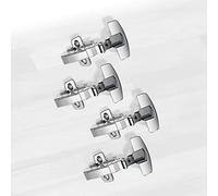 Pack de 4 Bisagras para Muebles de Cocina y Baño - Ángulo de Apertura de 110º - Incluye Base Resistente y Anclaje de Tornillos - 11.8 x 8.1 x 3 cm - Harte