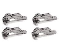 Pack de 4 bisagras para muebles Soft amortiguada gama completa Bass Clip 3D h0-2-4 (pertura 180°, H2)