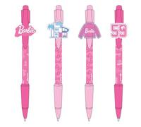 Pack de 4 Bolígrafos Inspirados en Barbie - Color Rosa - 13.5 X 19 X 2 Cm - Diseño Único en Cada Bolígrafo - Producto Original Diseñado en España