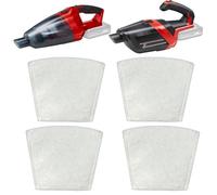 Pack de 4 bolsas de filtro compatibles con Einhell Power X-Change TE-VC 18 Li-Solo & TE-HV 18/06 Li-Solo Aspiradora de mano inalámbrica