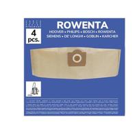 Pack De 4 Bolsas De Papel Compatibles Con Aspiradoras Rowenta, Bully, Collecto, Kärcher Wd3