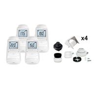 Pack de 4 cabezales de radiador inteligente honeywell evohome