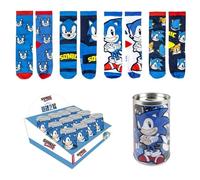 Pack de 4 Calcetines diseño Sonic Talla 27-30 Cómodos y Suaves - Pack Calcetines 4 Piezas Sonic con Estilo Único y Licencia Oficial