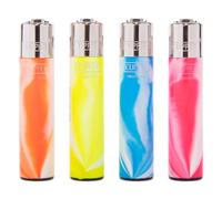 Pack de 4 Clipper Mecheros Encendedores Liso CP11RH Fluo Nebula (Fluo Nebula)