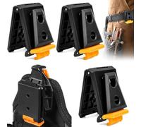 Pack de 4 Clips de Fijación para Cinturón 8x5.2 cm, ABS y Liberación Rápida | Soporte portátil para bolsa de herramientas, enganche de pared y mochila electricista, recambio para TB-CT-150 y TB-CT-150SP